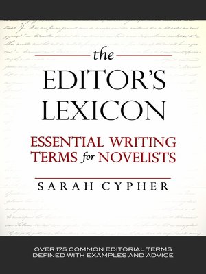 cover image of The Editor's Lexicon